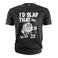 thumbnail image 3 of Men's I'd slap that funny ice hockey T-shirt Ice hockey funny men's gift tee shirt sports tee (X-Large Military Green), 3 of 7