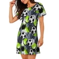 thumbnail image 2 of Easygdp Football Camisón de manga corta para mujer, informal, estampado, 2 of 6