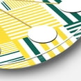 thumbnail image 3 of Designart 'Abstract Diagonal Stripe Pattern Mid-Century Modern Wall Clock, 3 of 4