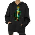 thumbnail image 1 of Abrigo con capucha para mujer Festival Otoño Invierno prendas de vestir exteriores estampado cremallera suelta Punk chaqueta con capucha abrigo sudaderas con capucha abrigo Odeerbi ODB-2, 1 of 8