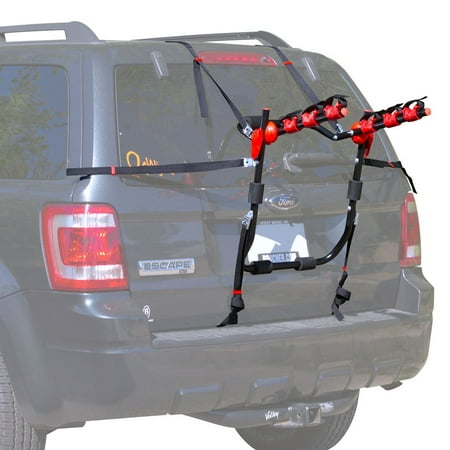 Scout 3-Bike Trunk Mounted Bicycle Carrier Rack (Best Bike Carrier For Prius)