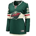 thumbnail image 2 of Women's Fanatics Filip Gustavsson Green Minnesota Wild Home Breakaway Player Jersey, 2 of 3