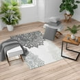 thumbnail image 1 of Flora Turkish Area Rug, South Mandala Design Vibrant Color Ornamental Illustration, Soft Carpet for Living Room Decor with Distressed Look, 5.2' X 7.6', Sage Green, by Ambesonne, 1 of 4