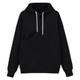 thumbnail image 3 of Ceisia Pet Carrier Hoodie Long-Sleeve for Men with Cotton Fabric Solid Color Drawstring Dogs Cats Pockets Black XXXXL Gift, 3 of 5