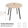 thumbnail image 3 of Zimtown 35.4" Round Dining Table, Modern Kitchen Table Multifunctional Wood Coffee Table for 2-4 People, Mid-Century Dinner Table for Dining Room/Home, Light Walnut, 3 of 8