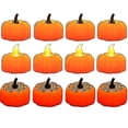 thumbnail image 2 of Paquete de 12 luces LED de calabaza para Halloween, 2 of 4