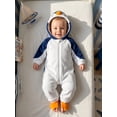 thumbnail image 6 of RUINIXCW Toddler Baby Boy Girl Penguin Costume Newborn Infant Halloween Animal Costume Warm Fall Winter Plush Jumpsuit Outfit Long Sleeve Hood Zip Up Romper Snowsuit, 6 of 9