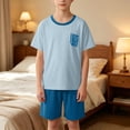 thumbnail image 5 of Amidoa Girls Summer Outfit Sets 2 Piece Graphic T-Shirt Short Sleeve and Shorts Set Kids Clothing Sets Blue Size 10, 5 of 5