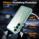 thumbnail image 3 of Funda magnética para Samsung Galaxy S24 [Compatible con MagSafe] [Protector de pantalla de vidrio templado integrado] Funda protectora integral a prueba de golpes de grado militar, 3 of 7
