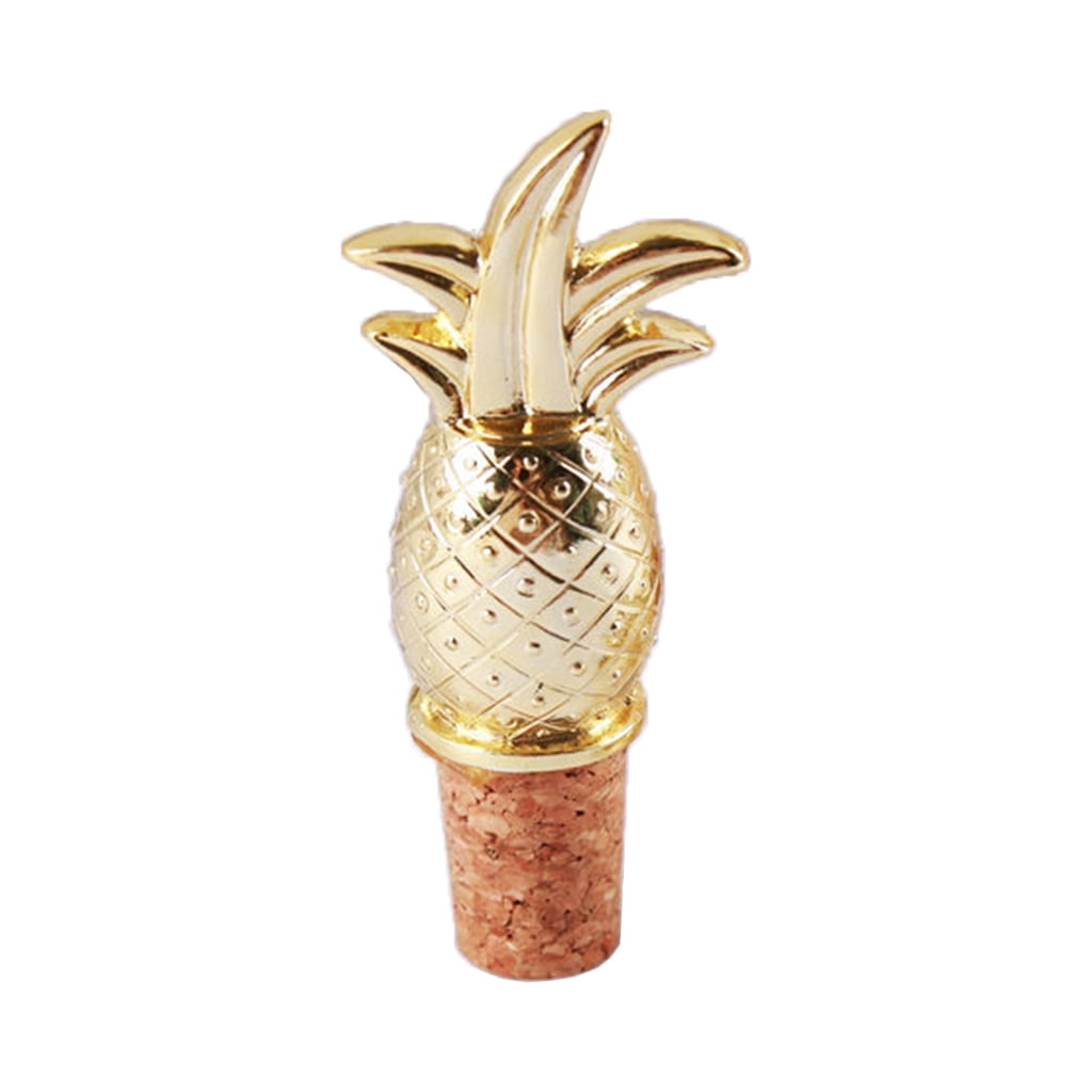 Party Champagne Wedding Bottle Stopper Pineapple Shaped Gold Plated Wine Plug 