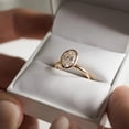 thumbnail image 2 of Diiro Brilliant Bezel Set Oval Moissanite Ring, Vermeil 10K Yellow Gold Solitaire Engagement Ring for Women, Elegant Promise Wedding Band, 2 of 7