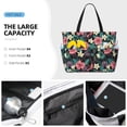 thumbnail image 3 of Xecao Green Tropical Leaves for versatile beach bag for women includes zipper pockets and waterproof material, ideal for vacations and adventures., 3 of 7