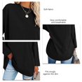 thumbnail image 3 of Camiseta Larga Suave, Parte Superior Femenina, Manga De Hombro Caída, Poliéster, Lavable A Máquina Para Oficina Para Exteriores ANGGREK Ropa, 3 of 4