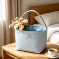 thumbnail image 2 of Deeceymbur Striped Polypropylene Fabric Storage Tote Basket with Handles Beach Home Grocery Organizer, 2 of 6