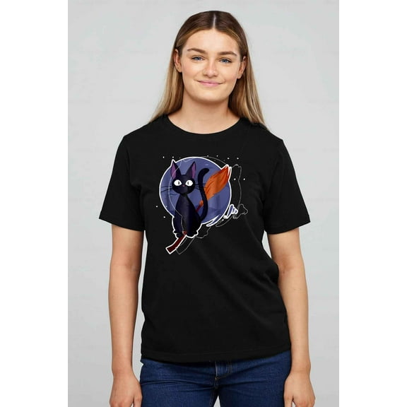 Jiji Cat Kiki's Delivery Service Studio Ghibli Fan T-shirt up to size 5XL.