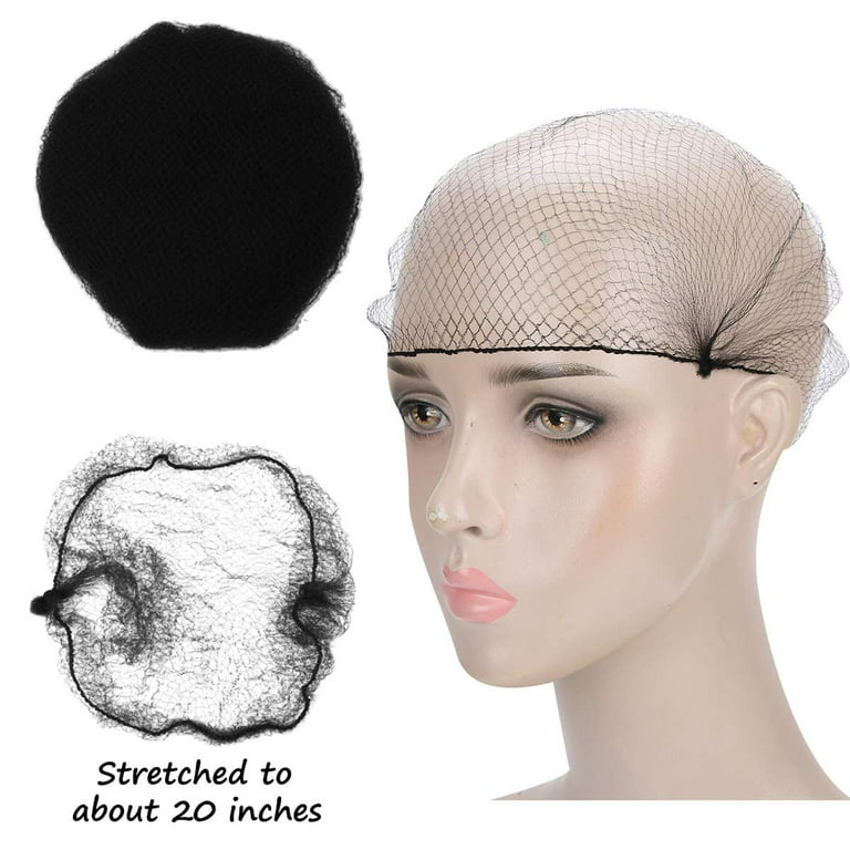 Invisible Hair Nets Food Service - 20 Inches Hair Nets for Wigs Elastic Mesh Net Sleeping Cap, Hair Nets for Women Bun Cover Hairnet, Hair Net for