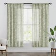 thumbnail image 2 of Cortinas FMFUNCTEX de lino transparente, 160 x 160 cm, color verde salvia, 2 of 9
