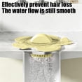 thumbnail image 7 of UNLLLL Flower Sink Stopper, Basin Plug with Hair Catcher, Flexible Rubber Drain Strainer Cover, Seals Tightly for Bathroom Washbasin, for Kitchen Sink (Yellow), 7 of 7