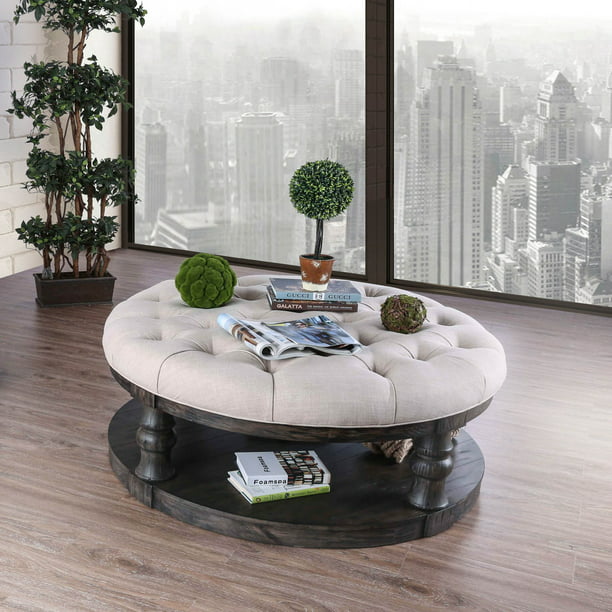 Furniture Of America Tanenbaum Rustic, Rustic Round Coffee Table Sets