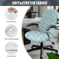thumbnail image 3 of FKELYI Office Chair Cover with Armrest Covers 3 Pcs Set Swivel Chair Slipcover Daisy Flower Blue Print Computer Chair Protector for Home Office Decor, Small, 3 of 6
