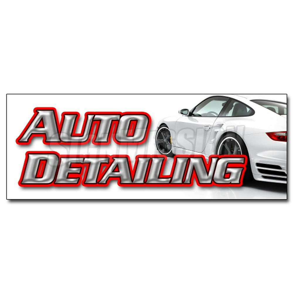 12" AUTO DETAILING DECAL sticker car wash wax
