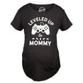 thumbnail image 3 of Maternity Leveled Up to Mommy T Shirt Cute Pregnancy Video Game Tee (Heather Black) - S, 3 of 4