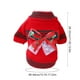 thumbnail image 3 of Suéter navideño festivo para mascotas pequeñas (perros y gatos): conjunto navideño de alce con copos de nieve rojos, prenda cálida de poliéster con pajarita, tallas XS/S/M, 3 of 6