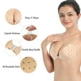 thumbnail image 4 of LELINTA 1/ 2Packs Self Adhesive Silicone Bra Strapless Bra 3/4 Cup Push up Invisible Bra Suit For Backless Dresses Wedding Party, Beige/ Black, 4 of 8