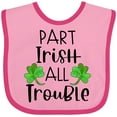 thumbnail image 3 of Inktastic Part Irish All Trouble St. Patrick's Day with Green Clovers Boys or Girls Baby Bib, 3 of 4