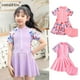 thumbnail image 2 of Trajes de baño de dos piezas para niñas, traje de baño para niños, ropa de baño de secado rápido con estampado floral de dibujos animados, ropa de playa para bebés, conjunto de bikini de 12 años, 2 of 4