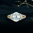 thumbnail image 4 of Oval Shape Zircon Engagement Ring, Classic Split Shank Ring - 8X10 mm, 18K Yellow Gold, US 10.00, 4 of 9