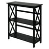 Casual Home Montego 3-Shelf Bookcase - Black