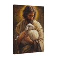 thumbnail image 3 of CozyNet The Good Shepherd Carrying A Lamb Glowing Warmth & Gentle Divine Care Wall Art Prints With Frame Canvas Perfect for Living Room & Bedroom, Ready to Hang, Wall Decor 16"x20", 3 of 10