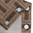 thumbnail image 3 of Ambesonne Traditional Grommet Curtain Single Panel, Geometrical, 50"x60", Brown Caramel, 3 of 5