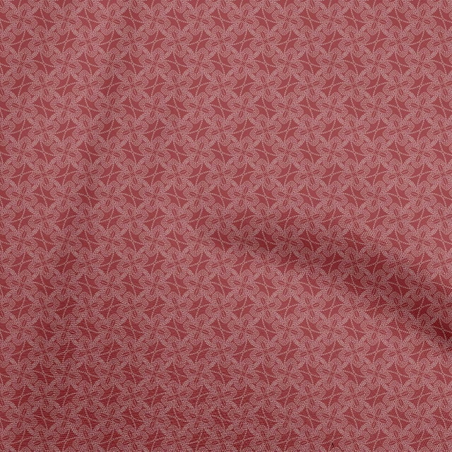 oneOone Polyester Spandex Maroon Fabric Asian Japanese Sashiko Sewing Craft Projects Fabric Prints By Yard 56 Inch Wide