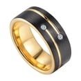 thumbnail image 4 of segolike Cool 8mm Width Diamond-encrusted Stainless Steel Rings for Mens Wedding 13, 4 of 8