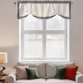 thumbnail image 2 of Black Cream Greek Key Tie Up Valance Curtains for Windows, Kitchen Curtains Window Treatments, Geometric Greece Ancient Rustic Short Window Shades Valances for Bedroom Bathroom Cafe 42"x12", 2 of 8