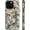 White Flower, variant on for iPhone 13 Case & iPhone 14 Case, Luxury Sparkle Leopard Print Pattern Vintage Cheetah Design, Dual Layer Soft TPU Hard PC Bumper Case, Protective Phone Cover for Women Girls-Brown Leopard Print