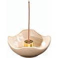 thumbnail image 1 of Ceramic Incense Holder – Elliptical Ash Catcher Bowl for Stick Incense | Smudge Proof, Reusable with 9-Hole Insert | Smooth Base, Portable & Decorative (3.3x1.4 Inch, Taupe), 1 of 7