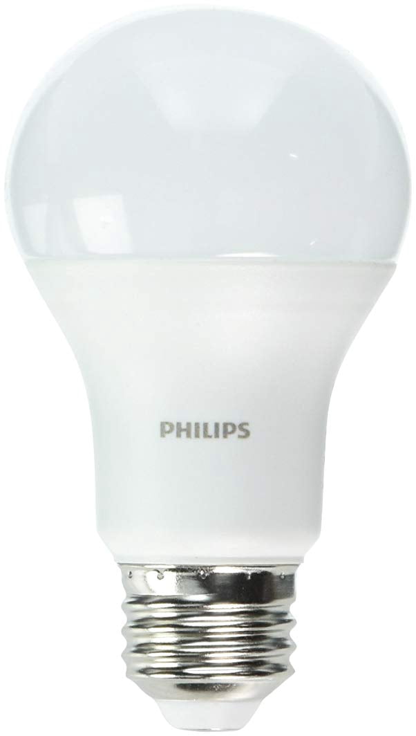 PHILIPS LED Frosted Dimmable A19 Bulb – 12.2W = 75W, 1100 Lumens, 5000K Daylight, E26 Base, EyeComfort Flicker-Free, Pack Of 2, Title 20 Compliant