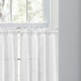 thumbnail image 3 of Ellis Curtain Shadow Stripe 1.5" Rod Pocket Tailored Tier Pair for Windows 80" x 25" White, 3 of 5
