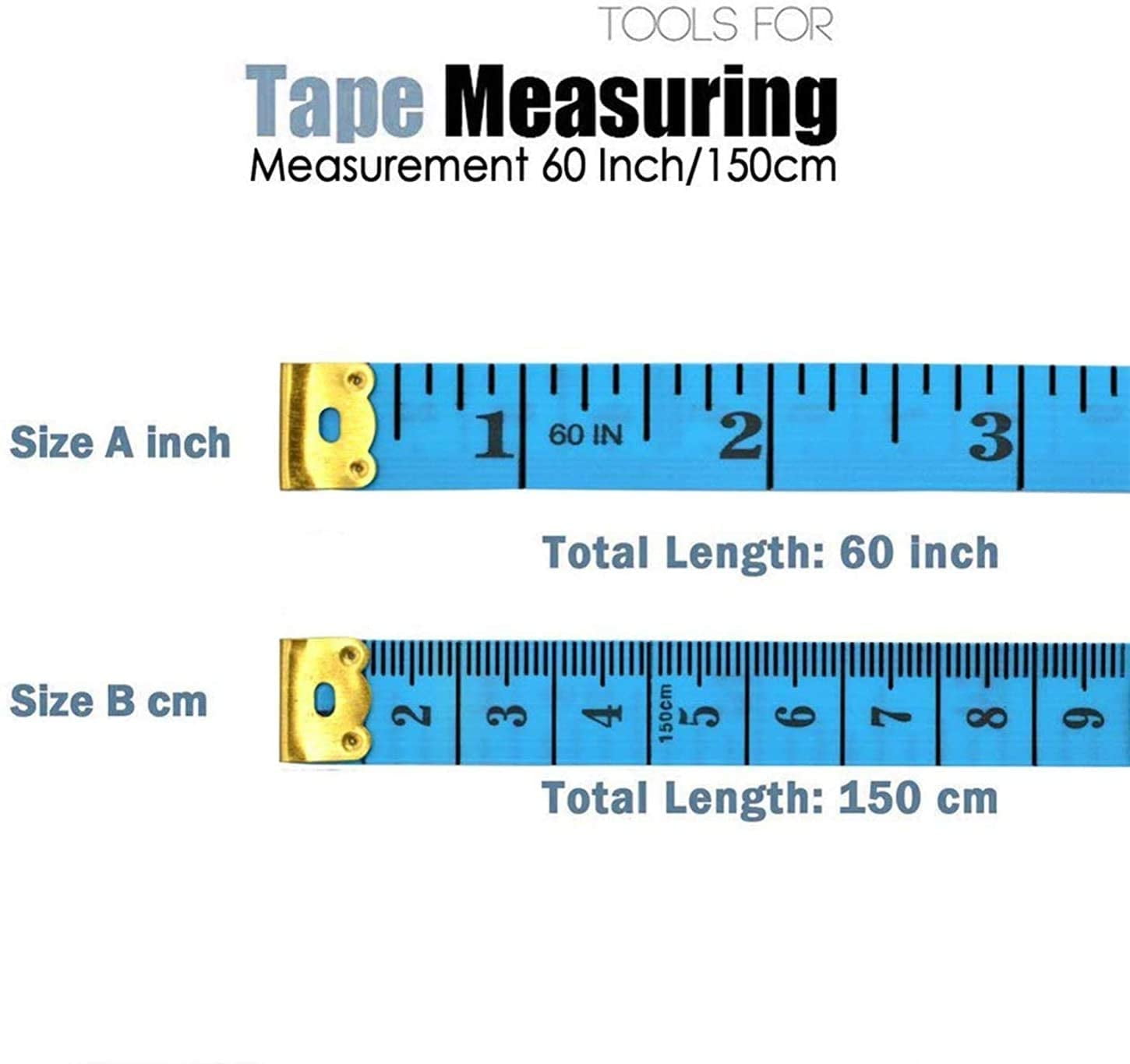 Unitedprime Flexible Tape Measure Pack of 2, Accurate Dual Scale Standard &  Metric Measurements Tape,Soft Measuring Tape for Body, Weight Loss Sewing  Tailor Craft Ruler 150cm/60 inch - Yahoo Shopping
