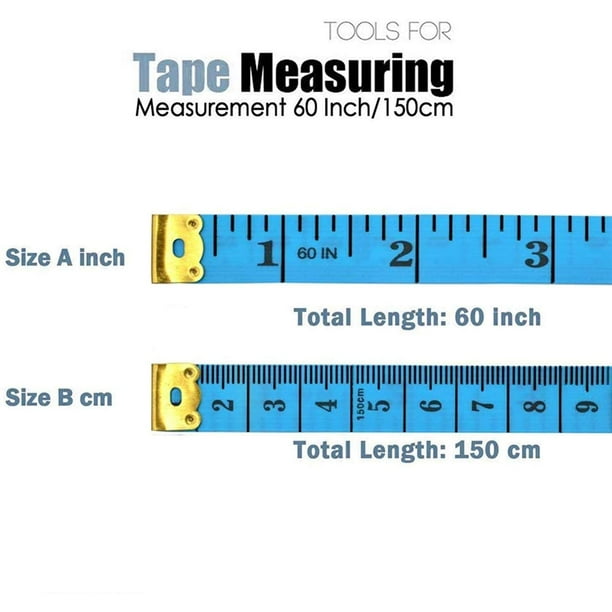 Lot de 24 60 pouces double échelle ruban à mesurer souple règle de ruban à  mesurer flexible perte de poids mesure du corps médical couture tailleur  couturière règle en tissu avec des