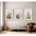 thumbnail image 2 of 3pcs Animal Nursery Canvas Wall Art Cute Neutral Jungle Safari Painting Picture Wall Decor Baby Watercolor Bear hedgehog Rabbit Poster Print Artwork for Baby Children's Room Bedroom Home Decoration, 2 of 5