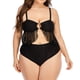 thumbnail image 2 of Traje de baño de talla grande con volantes y encaje dividido de bikini de cintura alta sexy de color sólido para mujer Fridja  nalpqowj22038, 2 of 5
