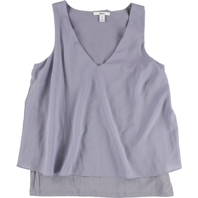 bar III Camiseta sin mangas tejida para mujer, gris, mediana