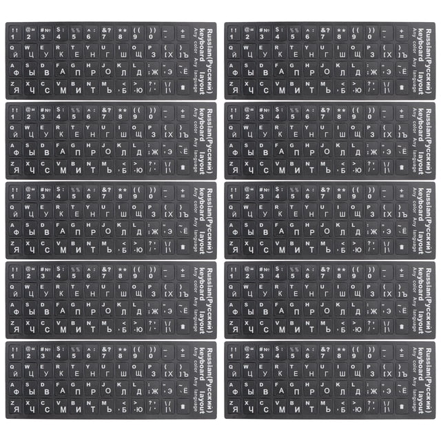 10 pegatinas universales para teclado de idioma extranjero, protector de teclado para PC