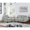 thumbnail image 4 of Grayburn Mid-Century Chair in Smoke Gray Fabric, 4 of 9