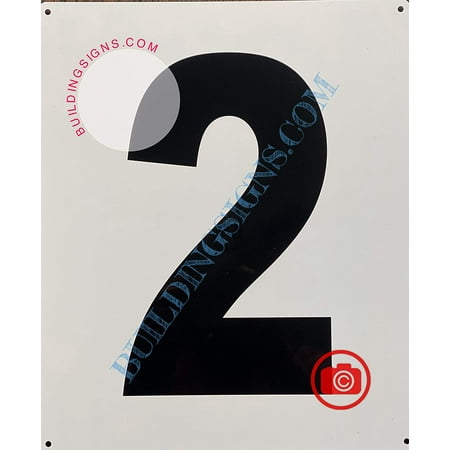 

Large Number 2 Sign -Metal Sign - Parking LOT Number Sign (White Aluminium 10X12)-EL ESTACIONAMIENTO LINE (ref-2201)