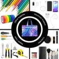 thumbnail image 4 of Kdxio Swirl Blue And Purple File Tote Document Bag Business Briefcase Bag Document Organizer Tote Briefcase for Letter A4 Files Business Teacher Office Bag, 4 of 8